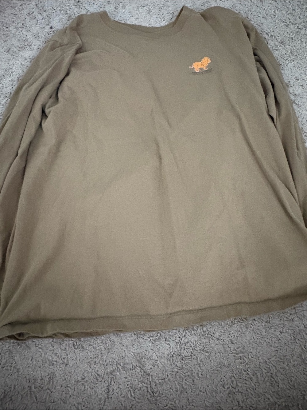 Simply Southern Olive Green Skirt with Small Orange Embroidered Lion